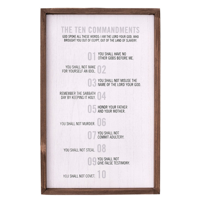 Wall Plaque The 10 Commandments