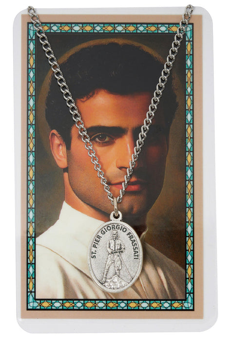 ST PIER GIORGIO FRASSATI MEDAL ON 24" CHAIN