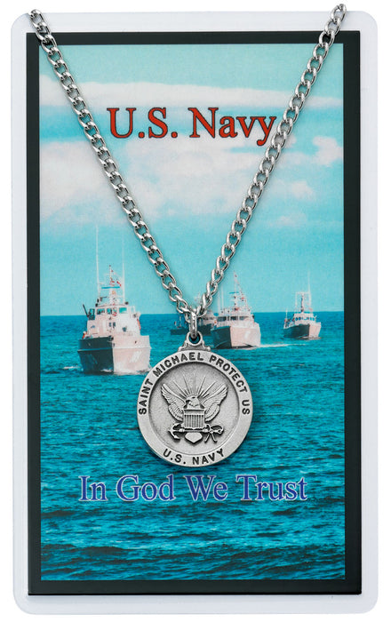 U.S. Navy Pewter Medal and Card Set