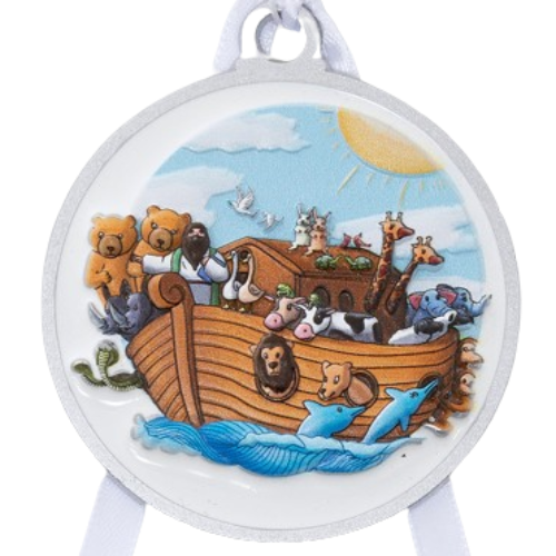 NOAH'S ARK 3D CRIB MEDAL