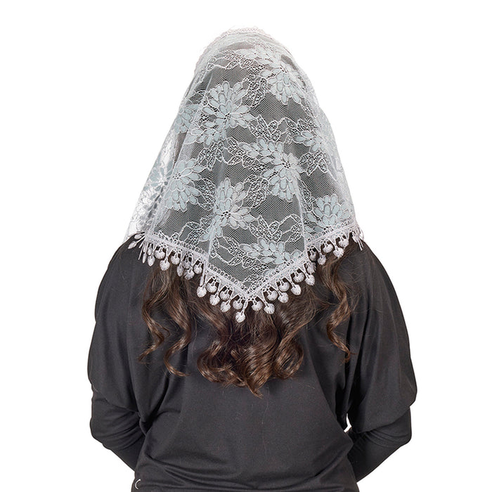 Gray Little Flower Chapel Veil