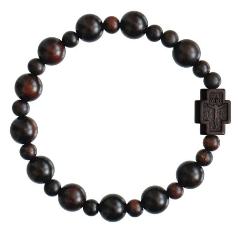 MEN'S ROSARY BRACELET - 10mm JUJUBE WOOD