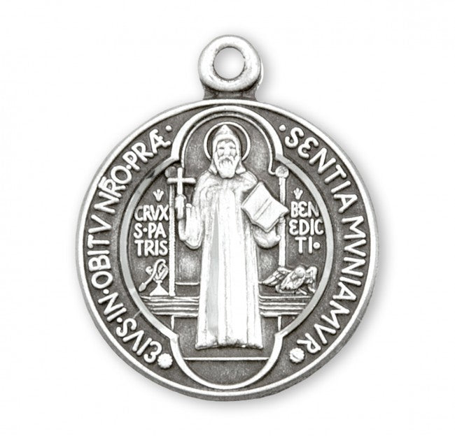 St Benedict round double sided medal-pendant WITHOUT CHAIN