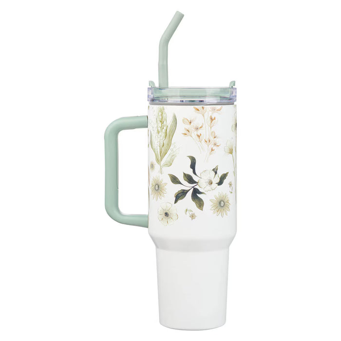 Tumbler with Reusable Straw "Be Still" 40 oz