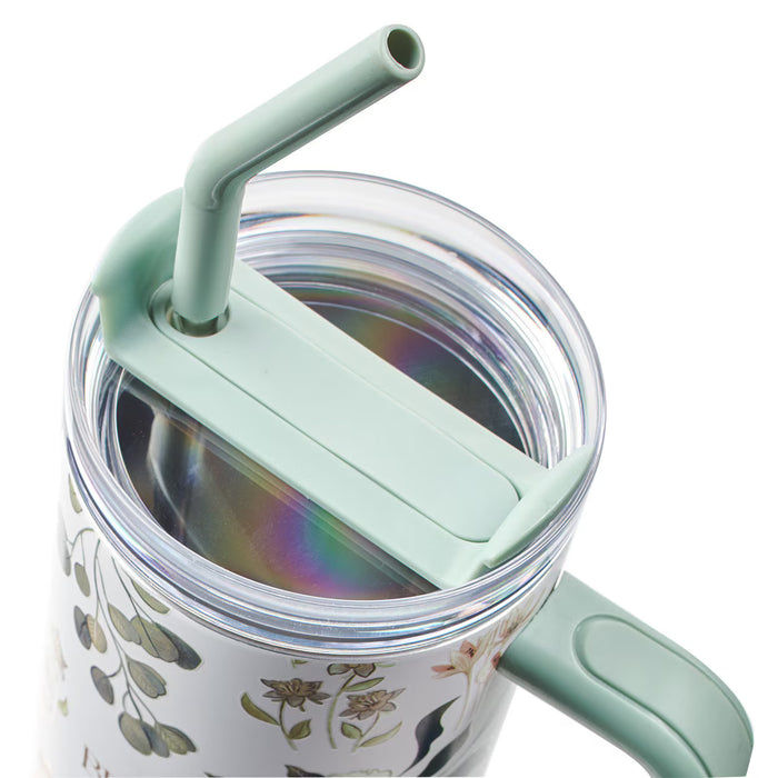 Tumbler with Reusable Straw "Be Still" 40 oz