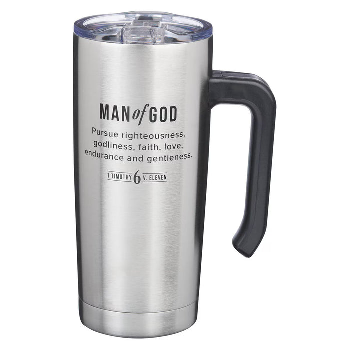 Travel Mug with Handle "Man of God" Stainless Steel