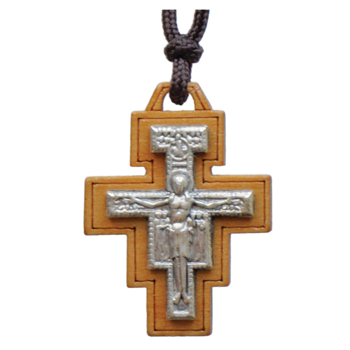 San Damiano Necklace 1.25″ Wood