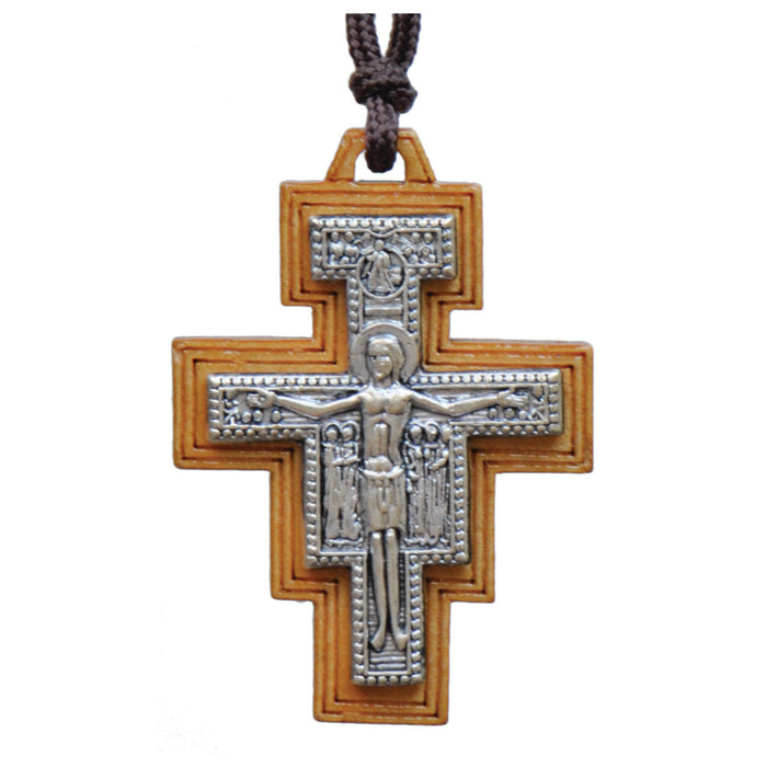 San Damiano Necklace 1.75″ Wood