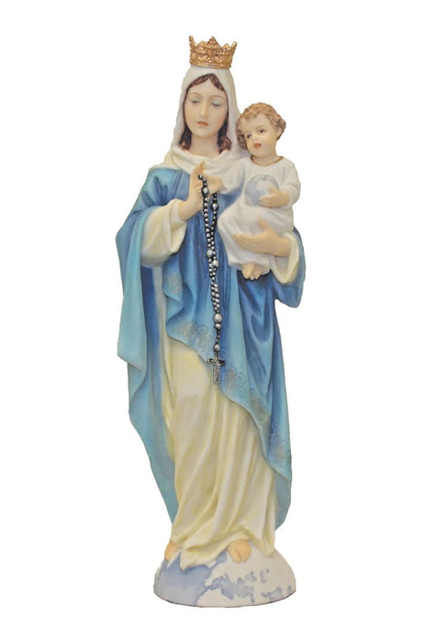Our lady of the Rosary in fully hand-painted color 10"