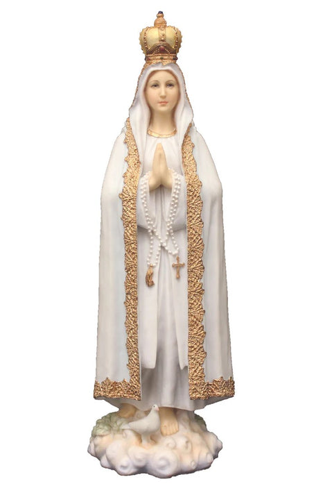 Our Lady of Fatima in fully hand-painted color 10"