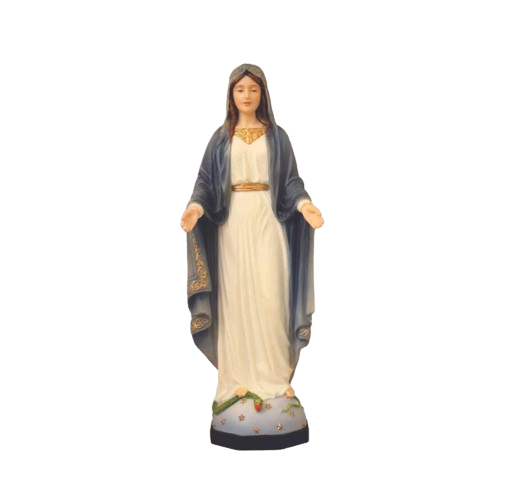 Lady of Grace Statue in Fully Hand-Painted Color 9"