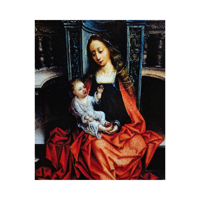 The Madonna and Child Enthroned Framed Canvas