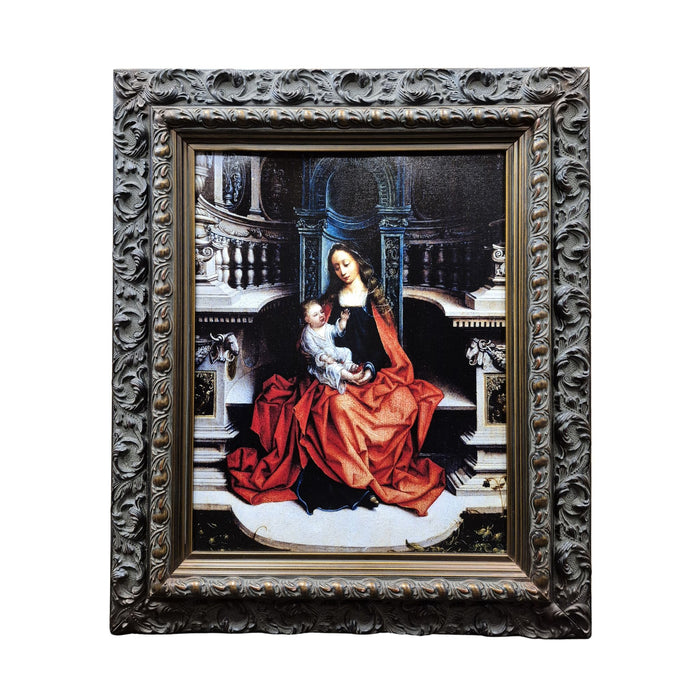 The Madonna and Child Enthroned Framed Canvas