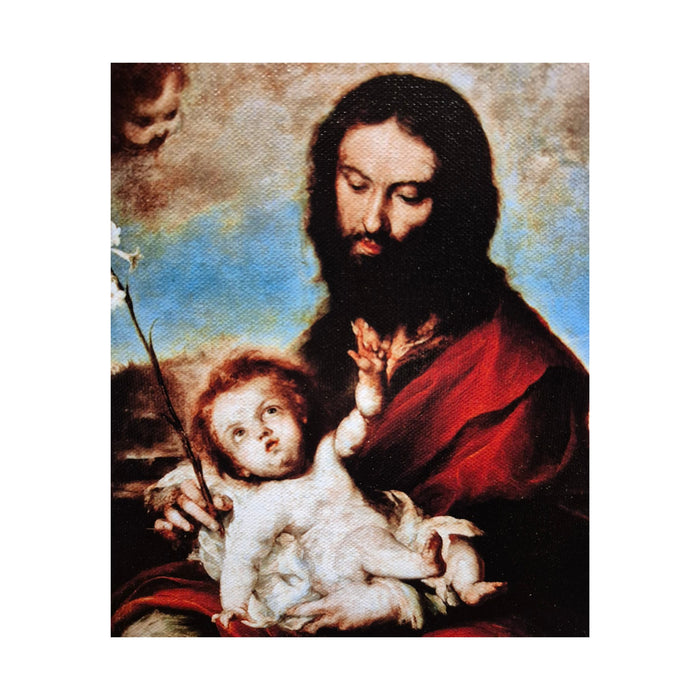 Saint Joseph and Child by Clemente De Torres Framed Canvas