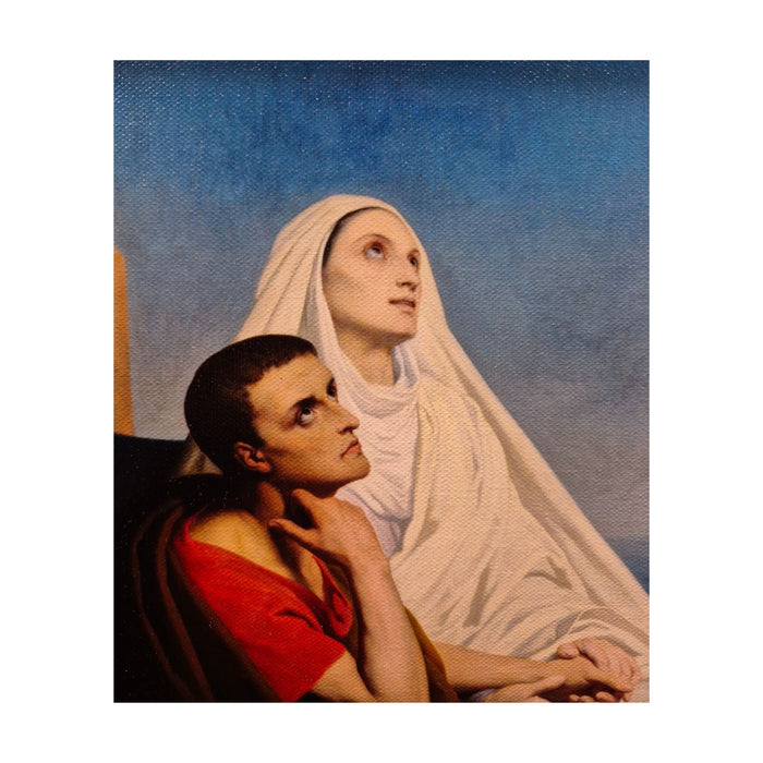 Saints Augustine and Monica by Ary Scheffer Framed Canvas