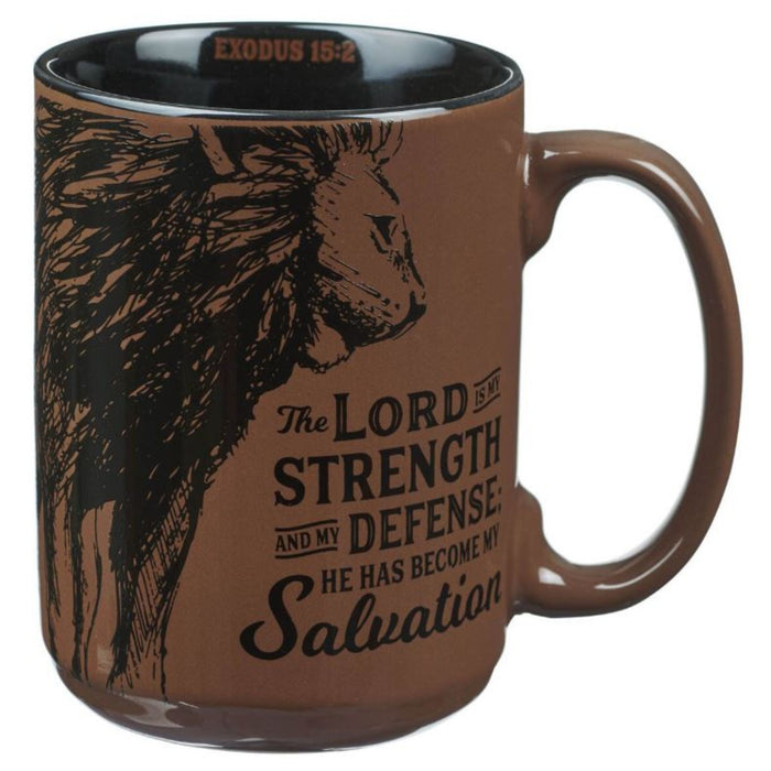 Coffee Mug The Lord is My Strength Walnut-Brown