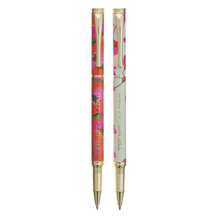Trust in the Lord Coral Floral Pen Set