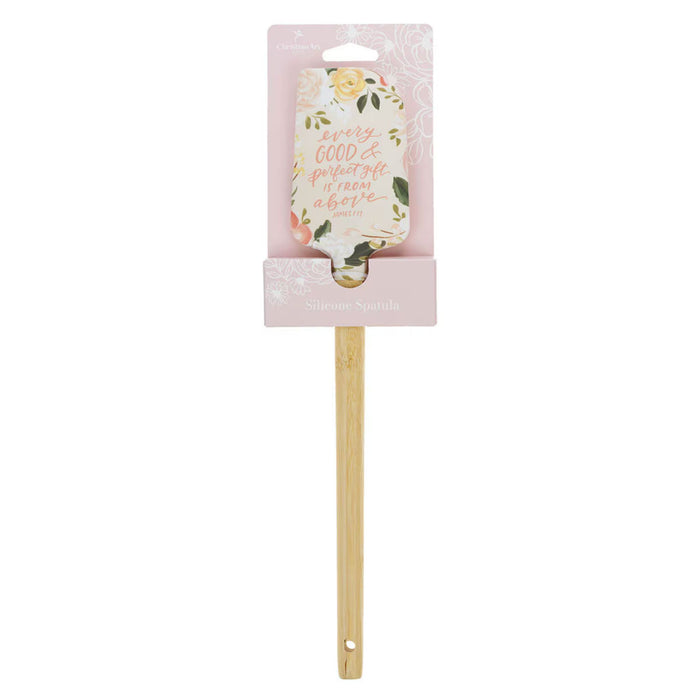 Every Good and Perfect Gift Pink Floral Silicone Spatula