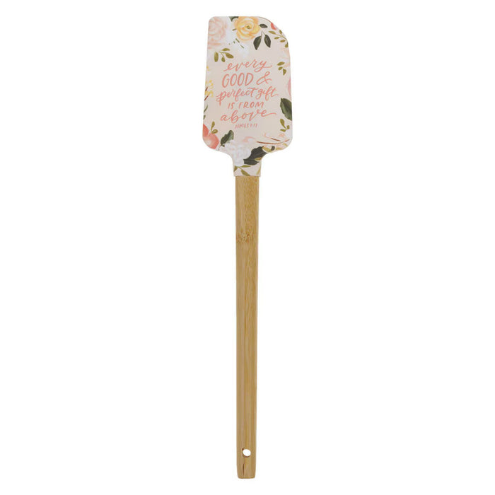 Every Good and Perfect Gift Pink Floral Silicone Spatula