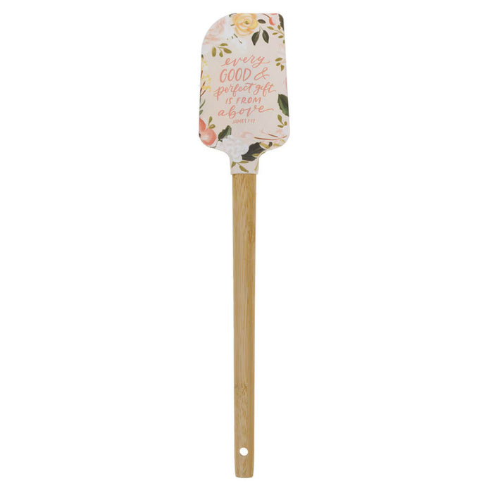 Every Good and Perfect Gift Pink Floral Silicone Spatula