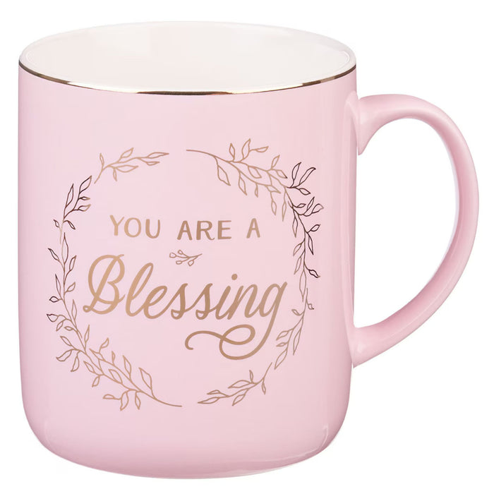 You Are A Blessing Pink Ceramic Coffee Mug