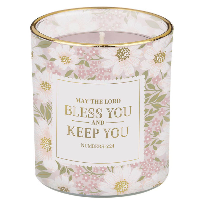 Bless and Keep You Cactus Blossom and Coconut Scented Candle in Glass Jar