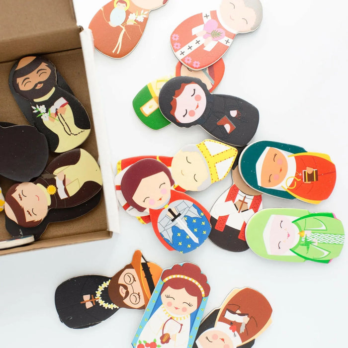 Wooden Magnet Set: Catholic Saints (Series 2)