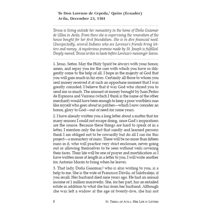 St. Teresa of Avila: Her Life in Letters