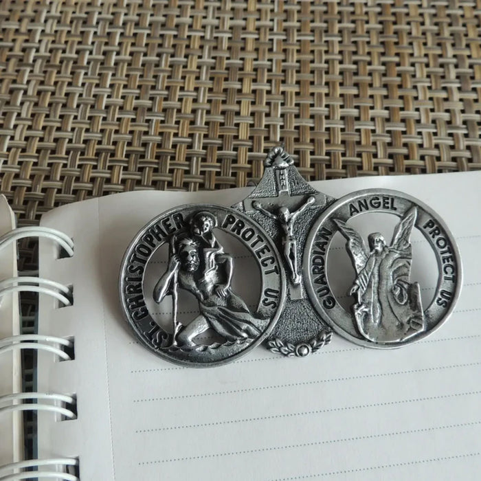 Visor Clip St. Christopher & Angel