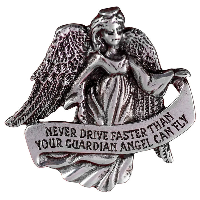 Visor Clip Never Drive Faster Than Your Guardian Angel