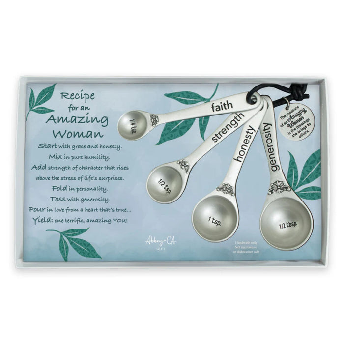 Measuring Spoons Blue Amazing Woman 4 Piece Set
