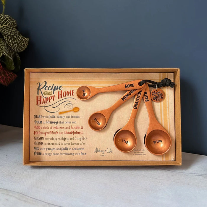 Measuring Spoons Recipe For A Happy Home 4 Piece Set