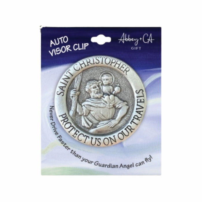 Visor Clip St. Christopher Protect Us