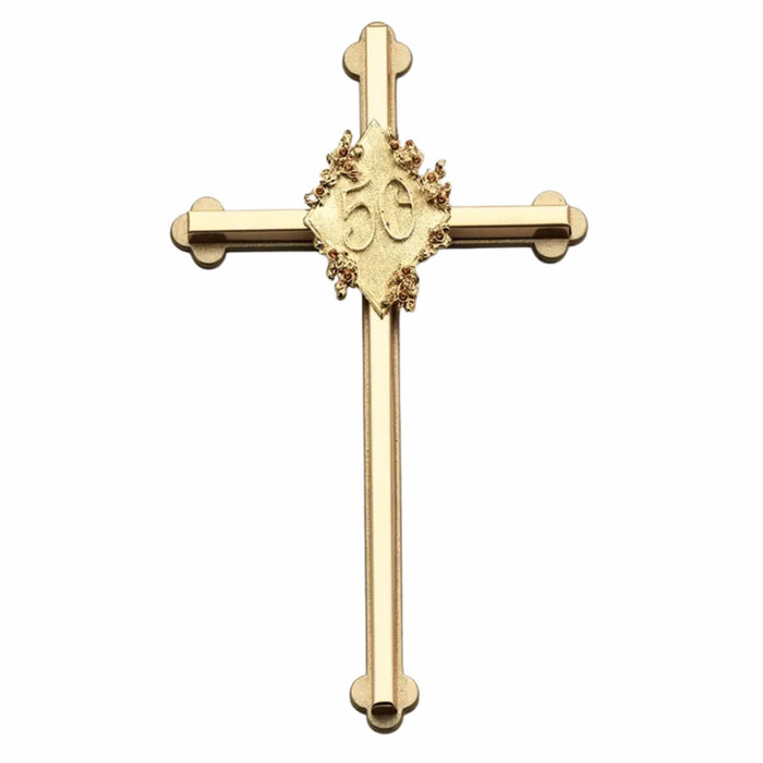 Wall Cross Gold 50th Anniversary