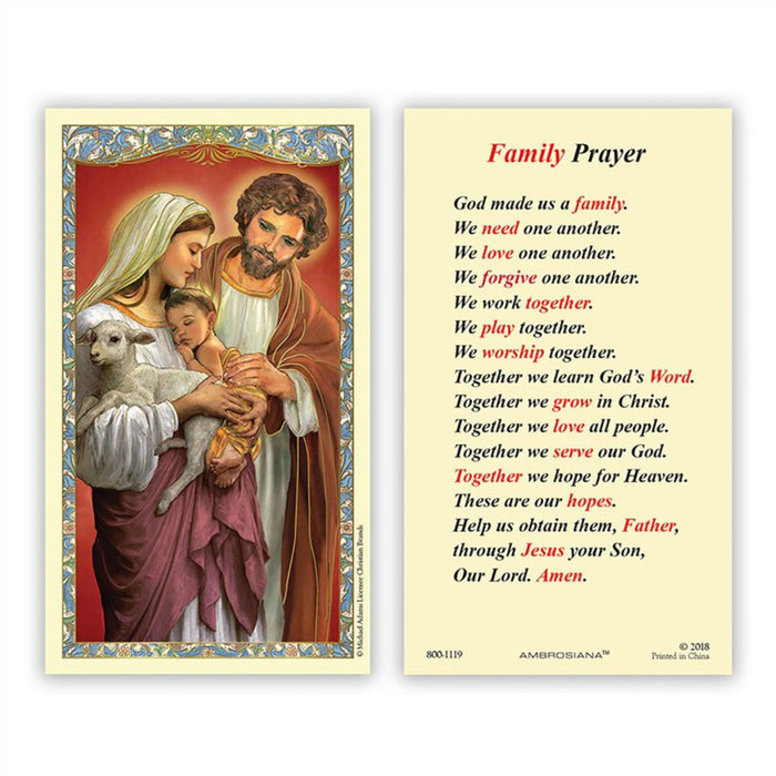 Holy Family Holy Card