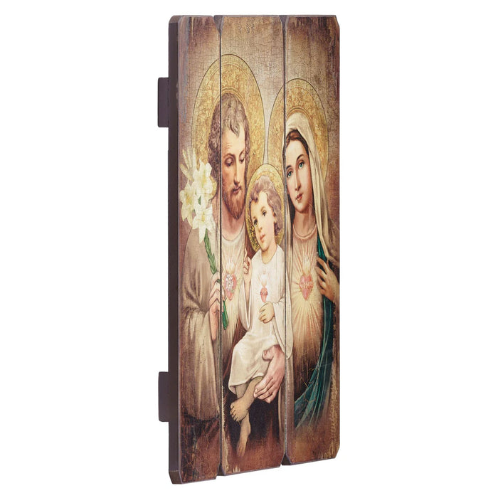 Holy Family 15" Wood Panel Plaque
