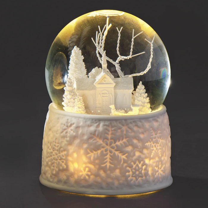 Musical Snow Globe 5.5" Lighted Church