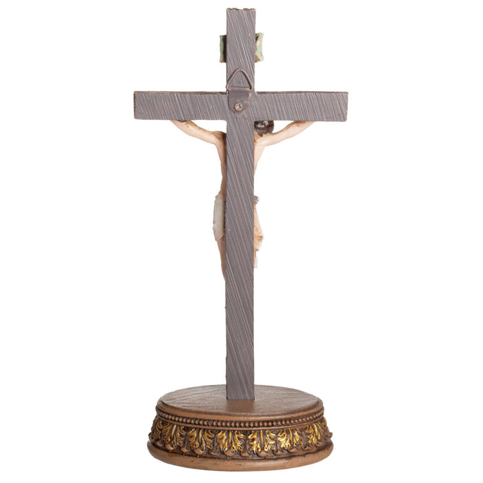Standing Crucifix 8.5" x 6" Resin