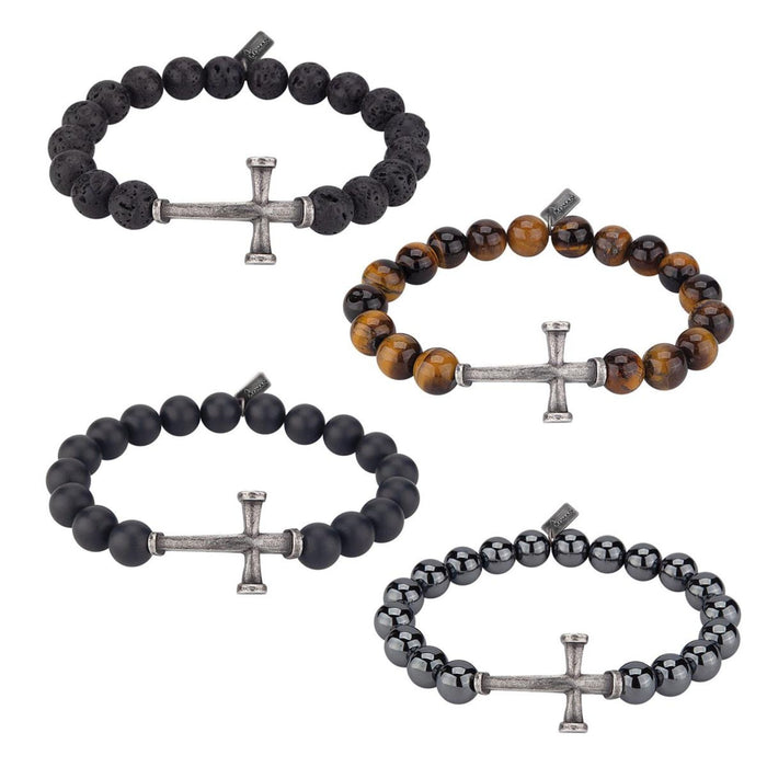 Men's Bracelet with Nail Cross