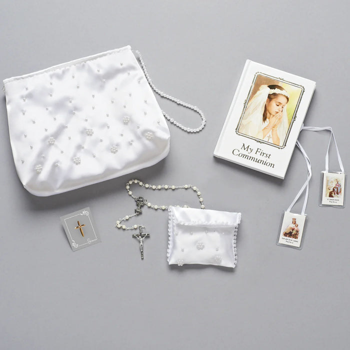First Communion Girl’s Purse & Accessory 6 Piece Gift Set