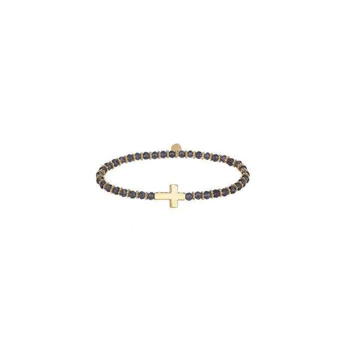 Bracelet Sideways Gold Cross Assorted Colors