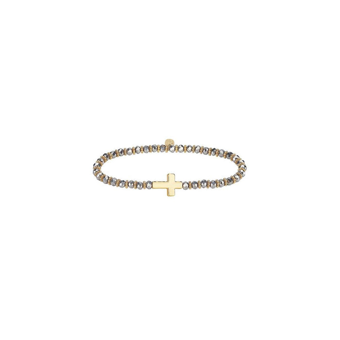 Bracelet Sideways Gold Cross Assorted Colors