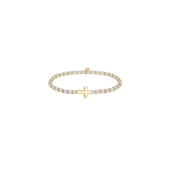 Bracelet Sideways Gold Cross Assorted Colors
