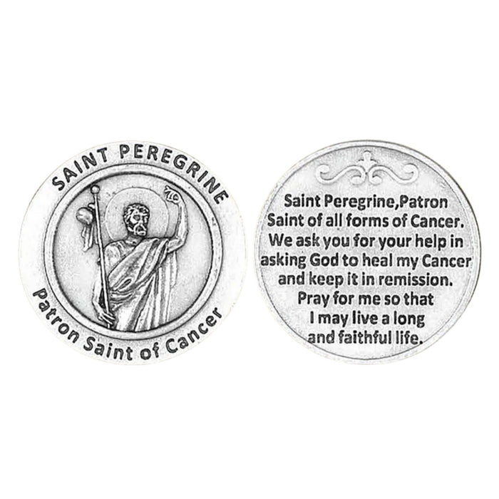 St Peregrine Patron of Cancer Pocket Token