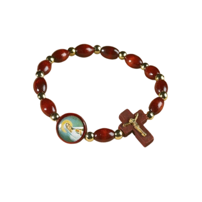 ROSARY BRACELET - MADONNA - WOOD