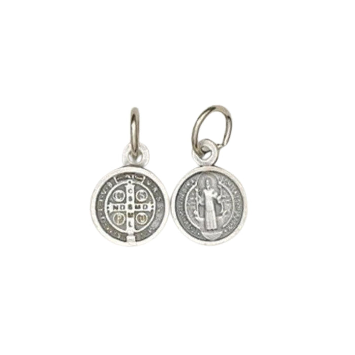 St Benedict Medal 0.5" Silver Tone