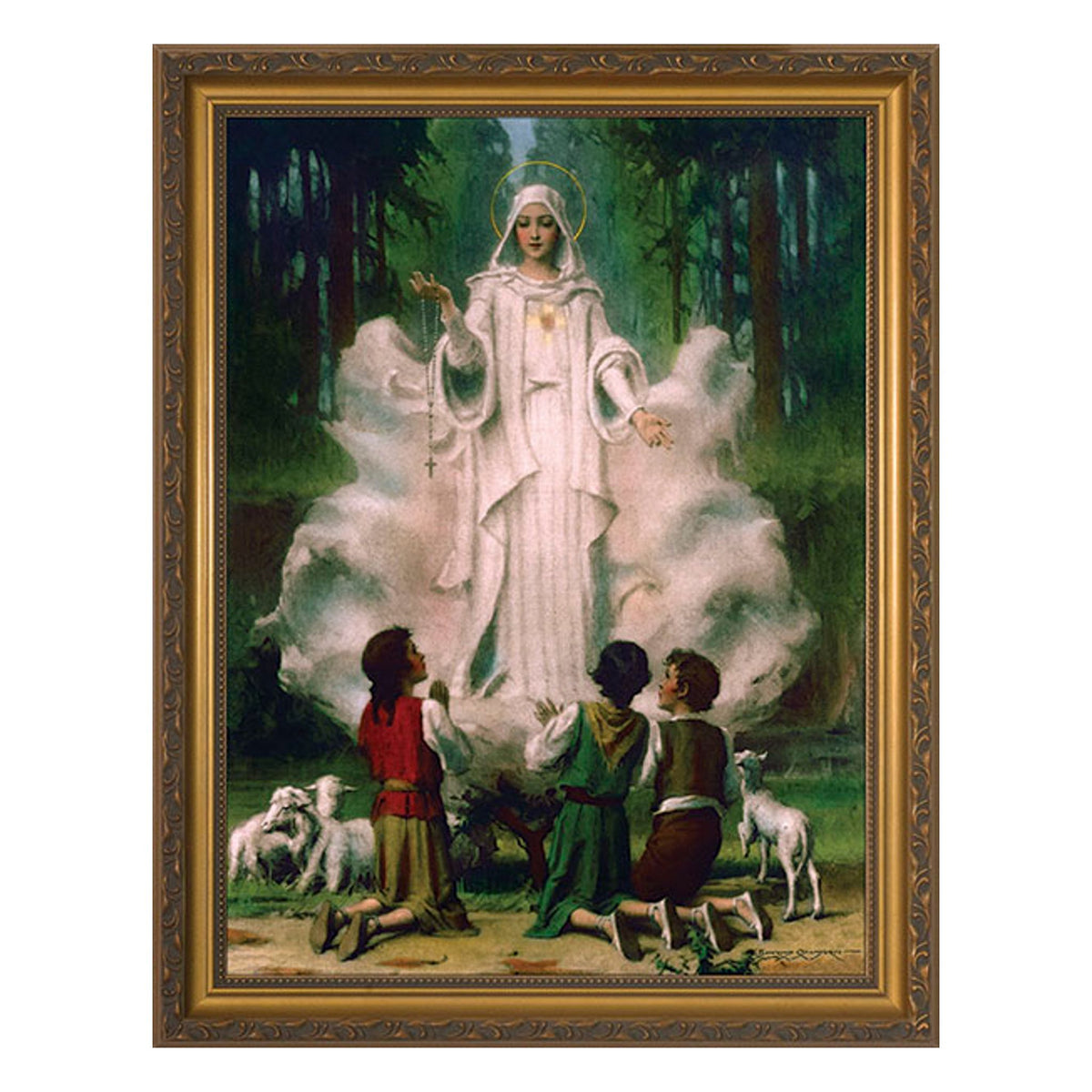 Our Lady of Fatima in Cloud Framed Art 8