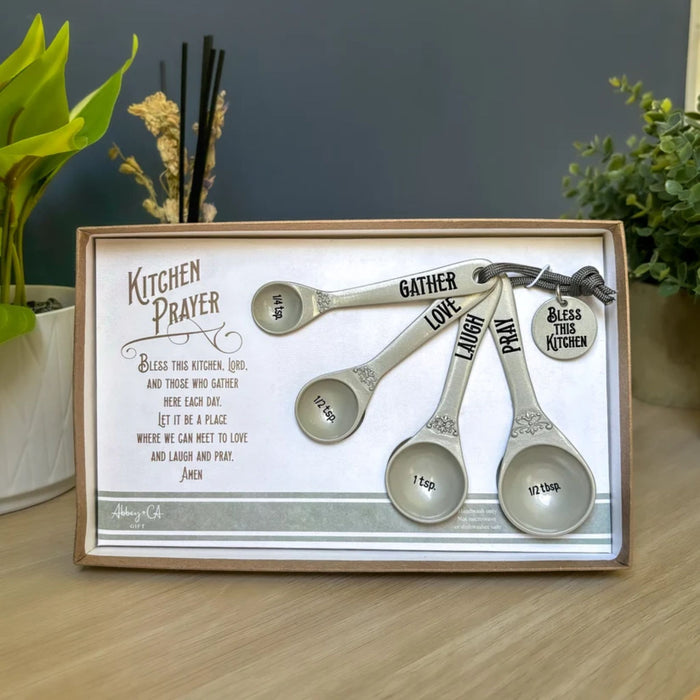 Measuring Spoons 4 Piece Set Kitchen Prayer