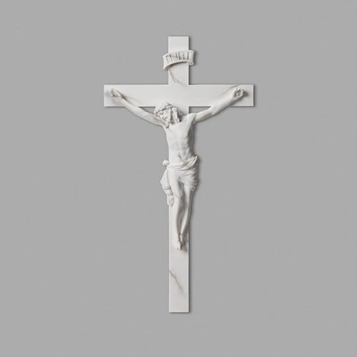 Wall Crucifix Marble Look 13.5" High