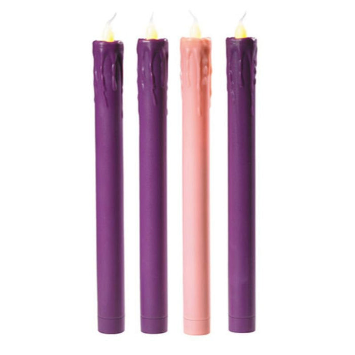 Advent Candles Flameless Set of 4
